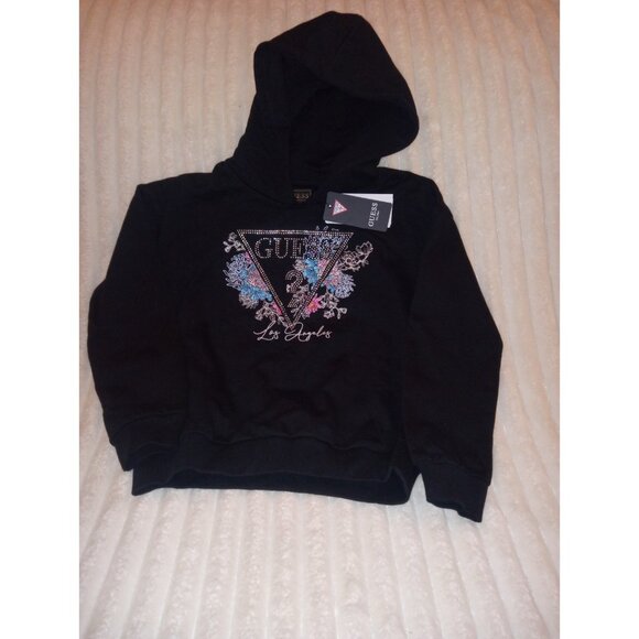 Guess Hoodie Sweater Girls Size 7 New with Tags Rhinestone Design - Picture 1 of 4